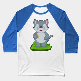 Cat School Pencil Baseball T-Shirt